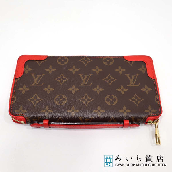 LV デイリー オーガナイザー M61452 モノグラム レッド クラッチ