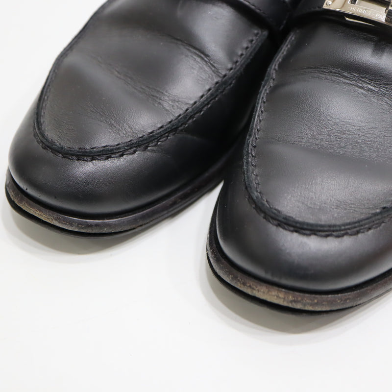 HERMES エルメス モカシン デスタン ケリー WS212114Z 2110 レザー 36 1/2 約23.5cm ブラック レディース 23k388-1