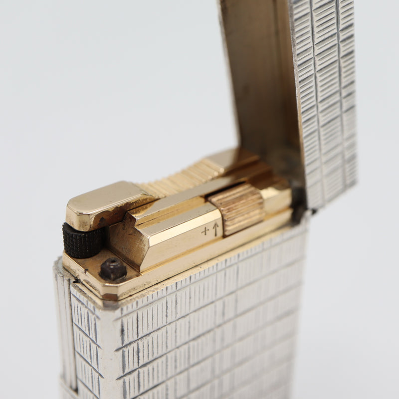 S.T.Dupont デュポン ライン1 ショート ガスライター 喫煙具 シルバーカラー 着火未確認 ケース有 eco1529