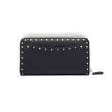 COACH コーチ アコーディオンジップウォレット・リベット CU707 グラブタンレザー ラウンドファスナー 長財布 ブラック H17415