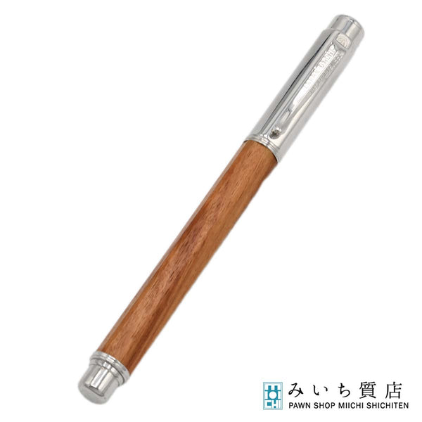 CARAN dACHE カランダッシュ K18 750 万年筆 F ウッド×メタルシルバー 文房具 筆記未確認 CARAN dACHE カランダッシュ
