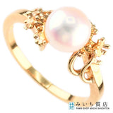 仕上げ済 TASAKI タサキ リング 10.5号 K18 パール 6.8mm 3.5g アクセサリー 30k372-117