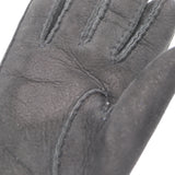 UGG アグ ムートン手袋 RN17541 グローブ スエード リボン サイズM シープスキン ブラック レディース 箱有 24s612-5