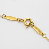 仕上げ済 TIFFANY＆Co. ティファニー バイザヤード ネックレス 750 ゴールド 約1.7g 約3.9mm レディース アクセサリー 箱・保管袋有 H17849