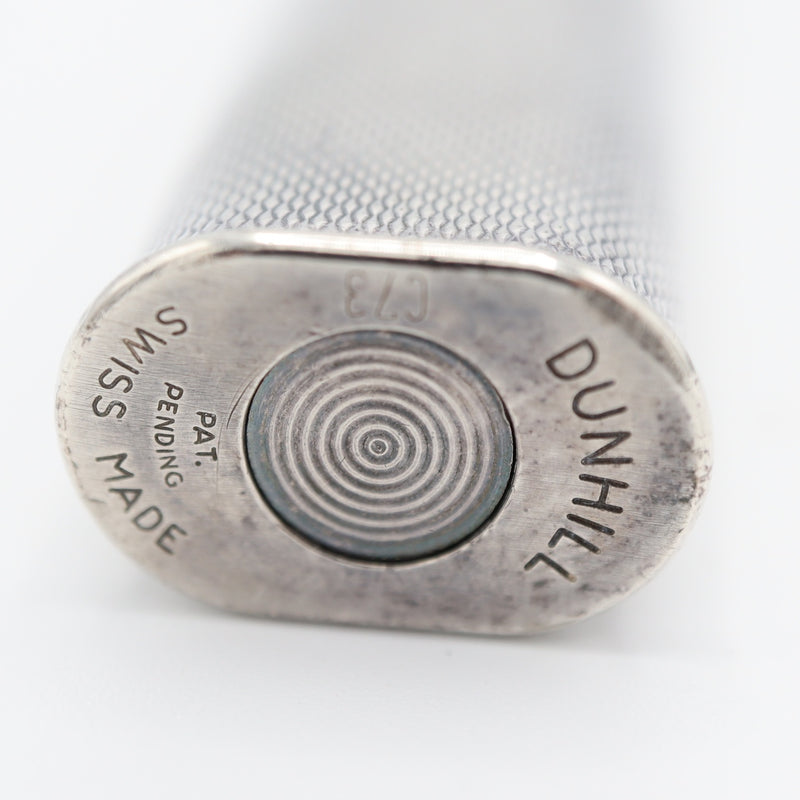dunhill ダンヒル ガスライター スリム オーバル ローラー式 シルバーカラー 着火未確認 H3162-1