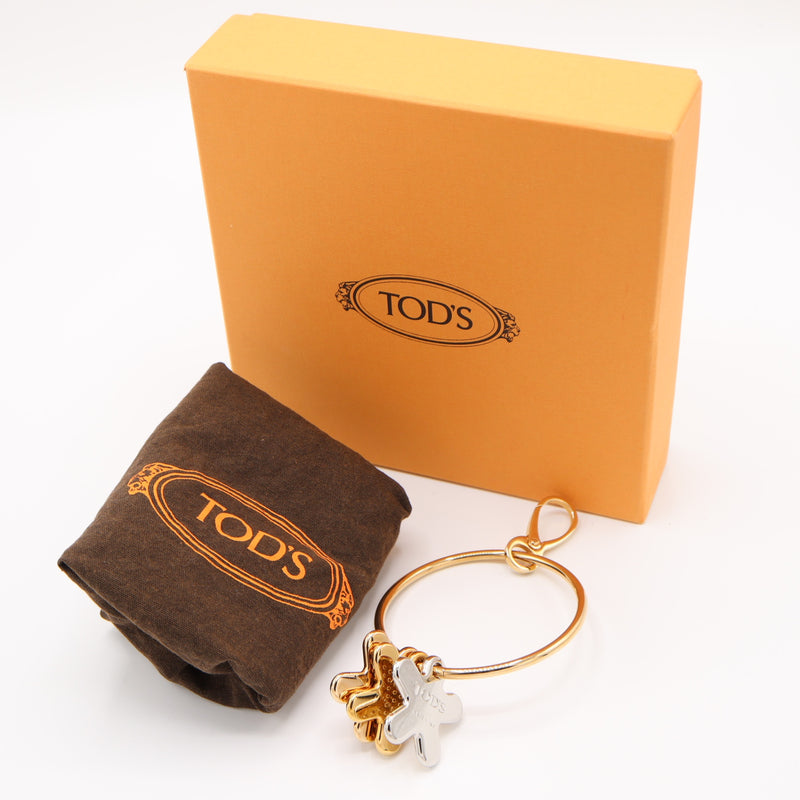 TOD’S トッズ バッグチャーム キーホルダー 服飾小物 ゴールド×シルバーカラー 箱・保管袋 M1120