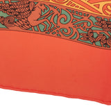 HERMES エルメス スカーフ カレ90 L'ATLANTIDE アトランティス大陸 赤系 シルク100％ オレンジ系 服飾小物 H20492