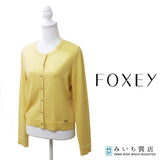FOXEY フォクシー ニット カーディガン イエロー 40922-KSJOA10D サイズ42 アウター レディース ボタンあり H22995-6