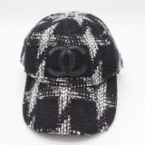 CHANEL シャネル ツイード キャップ 帽子 ココマーク ブラック 服飾小物 26k377-1