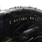CHANEL シャネル レースアップ ショートブーツ ツイード  G36424 36・1/2 約23.5cm ブラック 袋 26k1035-2