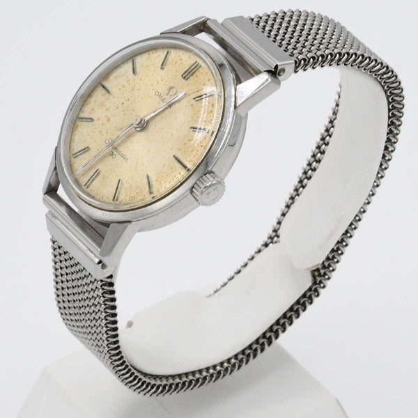 腕時計 稼働 OMEGA オメガ シーマスター 30 135.007-66 cal.286 手巻き シルバー色文字盤 ベルト社外品 箱有 H1289