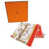 HERMES エルメス スカーフ カレ70 LES BECANES 自動転 モチーフ 服飾小物 シルク100％ 赤 H21499
