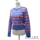 CHANEL シャネル カシミヤ セーター P70436K10043 ピンク ブルー 36サイズ レディース 23k226-1
