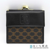 CELINE セリーヌ 財布 マカダム ブラック ミニ財布 2つ折り財布 服飾小物 箱有 H10132