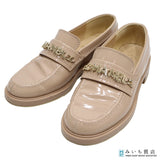 CHANEL シャネル G37430 ローファー ロゴ 36サイズ エナメルベージュ 靴 シューズ H21870