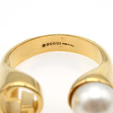 26k894-2 GUCCI グッチ Gucci Blondie グッチブロンディ パール リング サイズS 9.5号 4.7g ケース有 26k894-2
