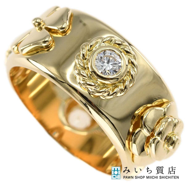 仕上済 CHANEL シャネル リング スリーシンボルズリング 11号 750 D 11.1g ジュエリー M1939