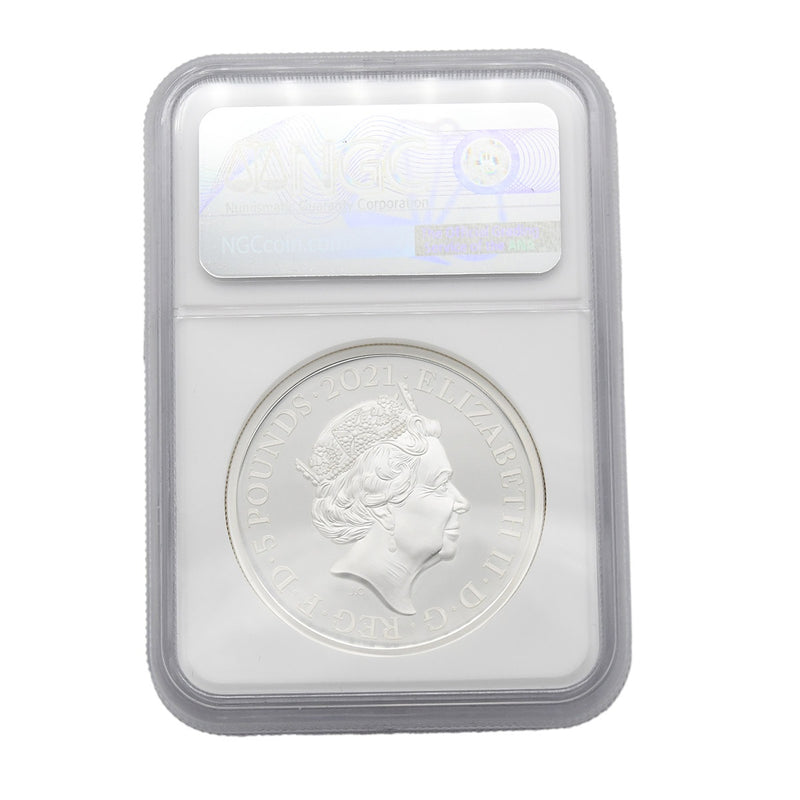 NGC FIRST DAY OF ISSUE PF70 ULTRA CAMEO 2021年 2オンス 5ポンド ゴシッククラウン ケース有 23k779-1