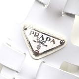 PRADA プラダ モノリス ラバー サンダル トライアングルロゴ ホワイト 36サイズ レディース シューズ 箱あり 25k402-5