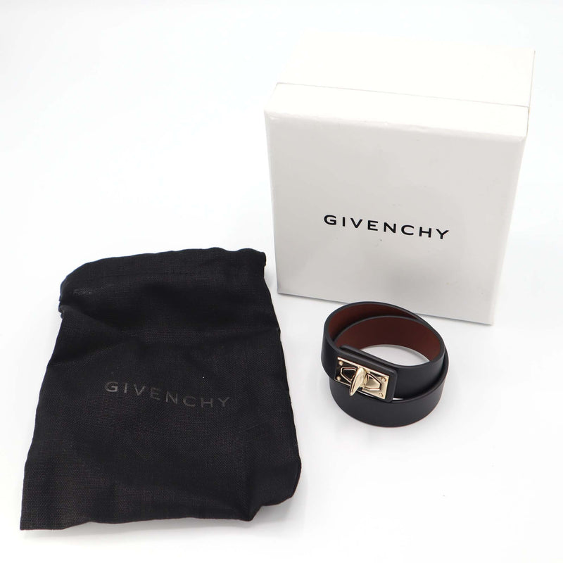 GIVENCHY ジバンシー シャークトゥース ブレスレット ブラック ゴールドカラー アクセサリー 箱有 H19408