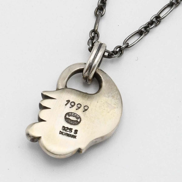 GEORG JENSEN ジョージジェンセン ネックレス 1999 イヤーペンダント ローズクォーツ 約13.4g アクセサリー yo687