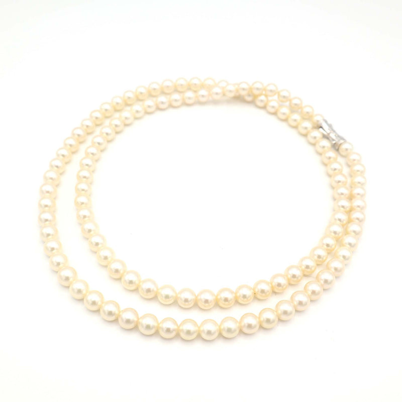 TASAKI タサキ あこや真珠 ロング パール ネックレス 7.5-8.0㎜ シルバー金具 アクセサリー so2