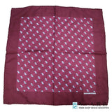 HERMES エルメス スカーフ カレ40 馬 ボルドー系 シルク100％ 服飾小物 H21884