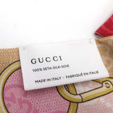 GUCCI  グッチ GG柄 シュシュ リボン シルク ベージュ ピンク ヘアアクセサリー 箱袋あり 26k524-6