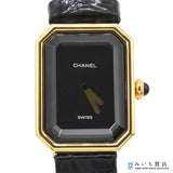 稼働 腕時計 CHANEL シャネル プルミエール 750 クォーツ 黒文字盤 2025年2月電池交換済 M144