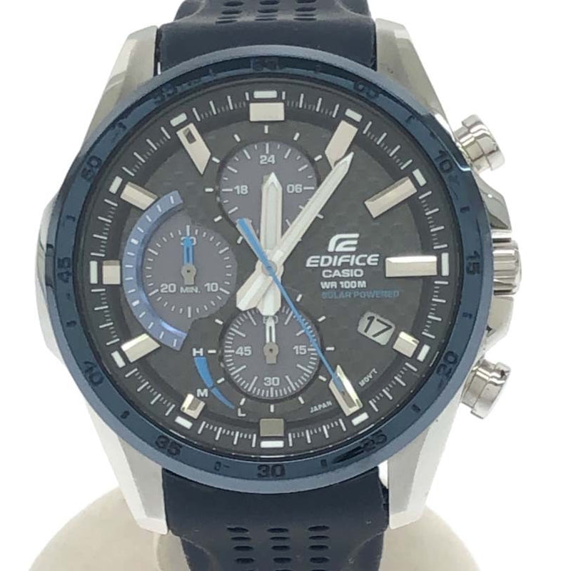 稼働 腕時計 CASIO カシオ EDIFICE EQS-900 クロノグラフ ソーラー 黒系文字盤 取説・箱有 H19430