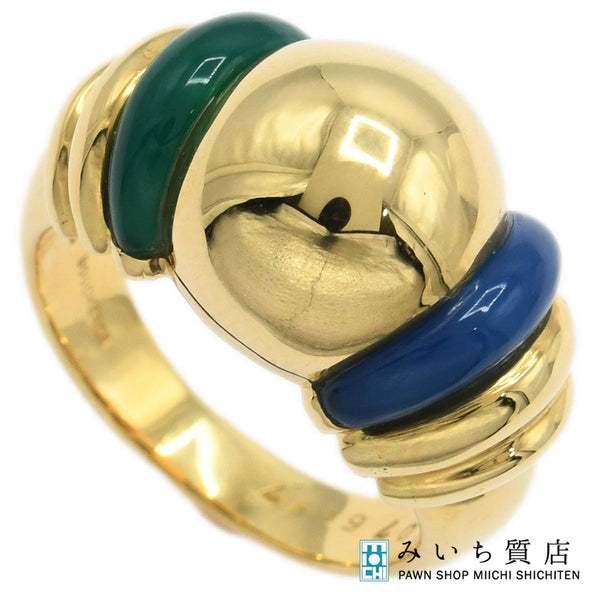 仕上済 Boucheron ブシュロン メノウ リング 指輪 750 ゴールド 約10号 約10.1g ジュエリー H6062