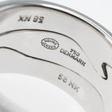仕上済 GEORG JENSEN ジョージジェンセン フュージョンリング 指輪 #58 750 ダイヤ サファイア 約17.5~18号 約19g ジュエリー eco357