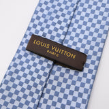 LOUIS VUITTON ルイヴィトン LV M70185 ネクタイ クラヴァット マイクロダミエ ブルー系 シルク100 206-1