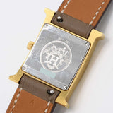 稼働 腕時計 HERMES エルメス Hウォッチ RS1.201 クォーツ 白色文字盤 2025年2月電池交換済 H15598