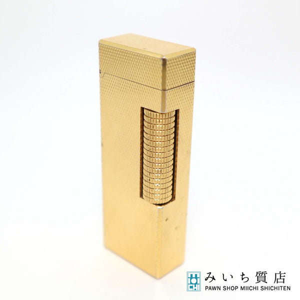 dunhill ダンヒル ガスライター US RE24163 ゴールドカラー ローラー式 喫煙具 着火未確認