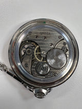 稼働 腕時計 OMEGA オメガ 懐中時計 100.426 スモセコ 手巻き 白色文字盤 ケース付き H20515