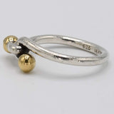 TIFFANY&Co. ティファニー リング フックアンドアイ 8号 シルバー 925 ゴールド 18K 約2.4g アクセサリー H7931