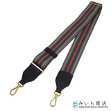 PRADA プラダ ショルダーストラップ ゴールドカラー金具 グレー×オレンジ×ブルー J183