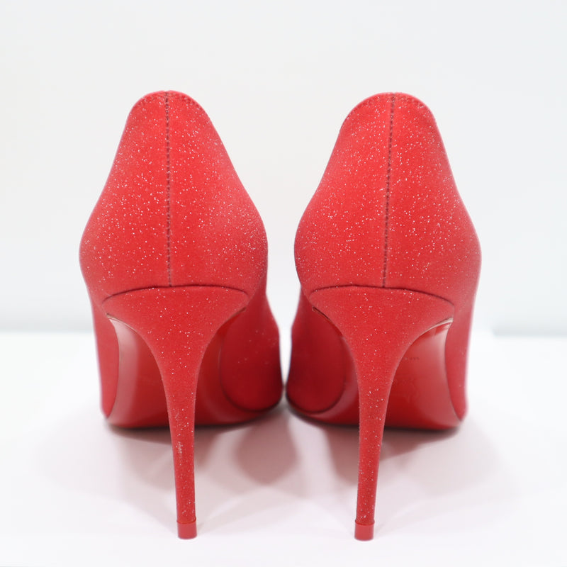 Christian Louboutin クリスチャン ルブタン ヒール パンプス 靴 37サイズ KATE85 レッド ラメ 箱有 H20791