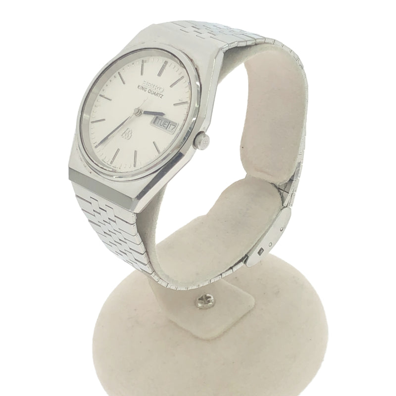 腕時計 稼働 SEIKO セイコー キングクォーツ 9443-7000 クォーツ メンズ 白色文字盤 2025.6電池交換済 H7240