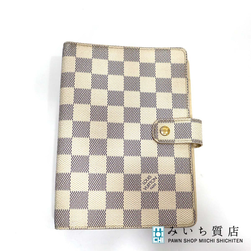 LV ルイヴィトン 手帳カバー アジェンダMM ダミエアズール R20707 スケジュール 6穴 LOUIS VUITTON H4598