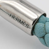 HERMES エルメス ブレスレット グレナン シルバーカラー 水色系 アクセサリー 箱 袋 J277