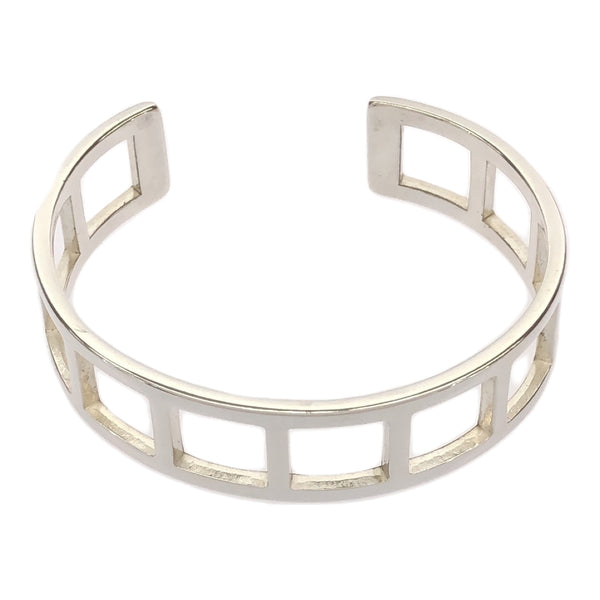 GUCCI グッチ オープン スクエア バングル アクセサリー SV925 シルバー 重量約29g M1006