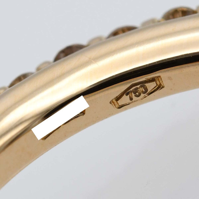 仕上済 Pomellato ポメラート ヌードスクエア リング 指輪 ダイヤ 750 イエロー 約8号 約5.1g 箱有 H16666