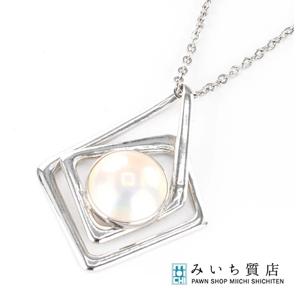 TASAKI タサキ ネックレス マベ パール 真珠 シルバー SV 約9.7g アクセサリー H8838