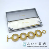 Christian Dior ブレスレット クリスチャン ディオール ゴールド色 バングル ヴィンテージ 19k182−267