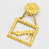 Salvatore Ferragamo フェラガモ イヤリング ゴールドカラー 約37.2g 花 靴 アクセサリー 22k394-2