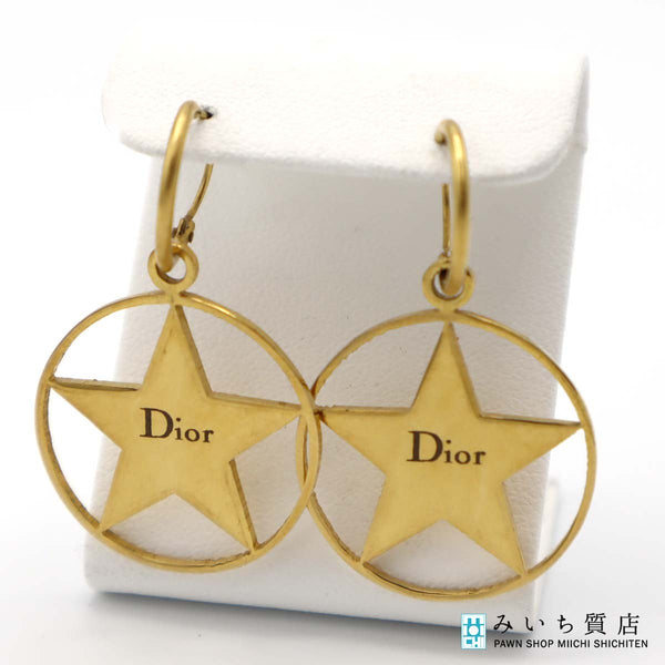 Christian Dior ディオール ピアス スター 星 ゴールドカラー アクセサリー レディース 保管袋有 H11591