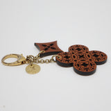 LOUIS VUITTON ルイヴィトン LV M66778 ビジューサック アラベスク モノグラムフラワー チャーム キーホルダー ブラウン系 H25006