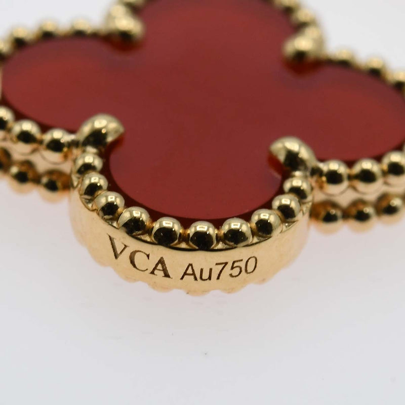 仕上済 VanCleef&Arpels VCA ヴァンクリーフ&アーペル ヴィンテージアルハンブラ カーネリアン 20P 750 46.7g ジュエリー 保有 25k269-1